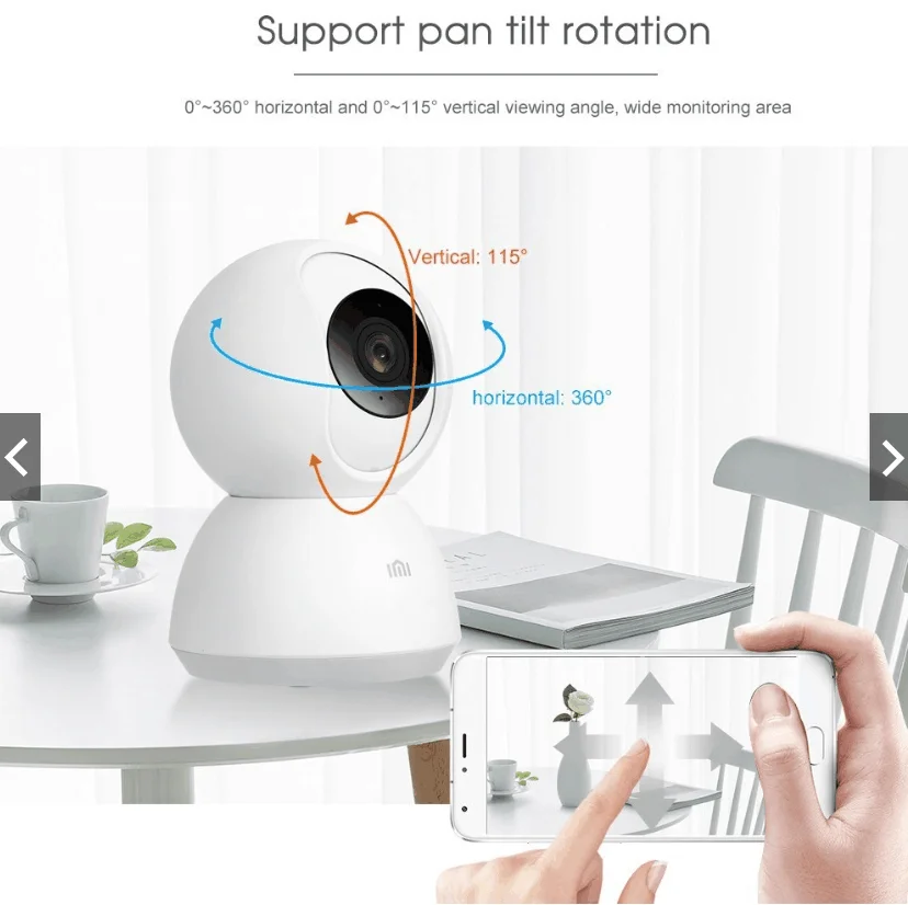 Xiaomi умная камера Веб 2K 1296P 1080P HD WiFi ночное видение 360 Угол Видео IP детский монитор