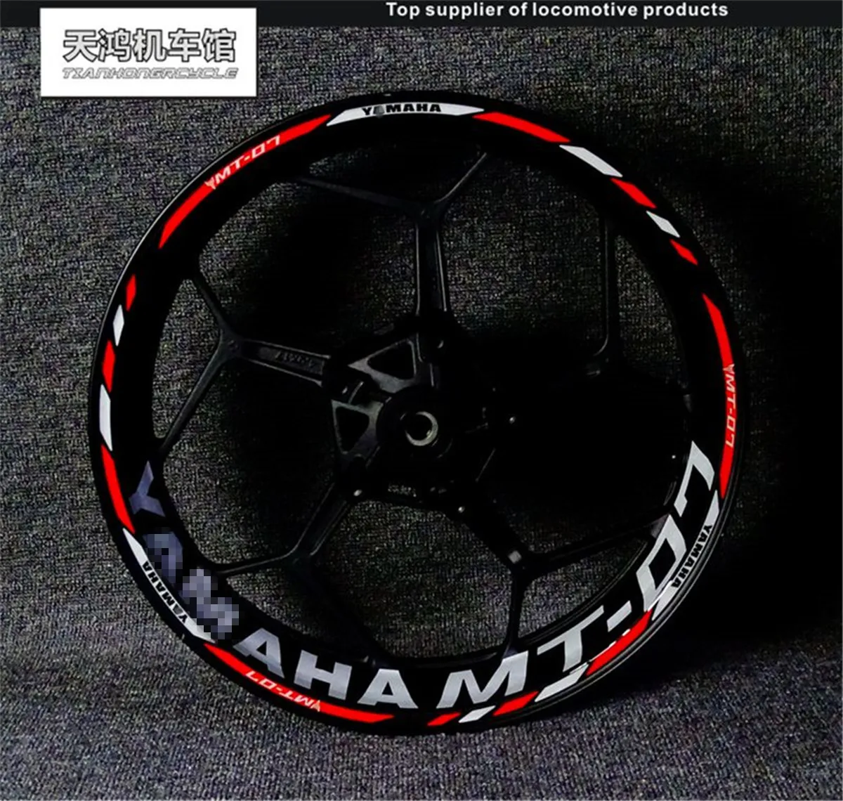 mt 07 motorcycle Wheel Rim Edge Sticker Decal Stripes Emblem MotorBike Reflective protection Waterproof Custom Refit Decorati | Автомобили