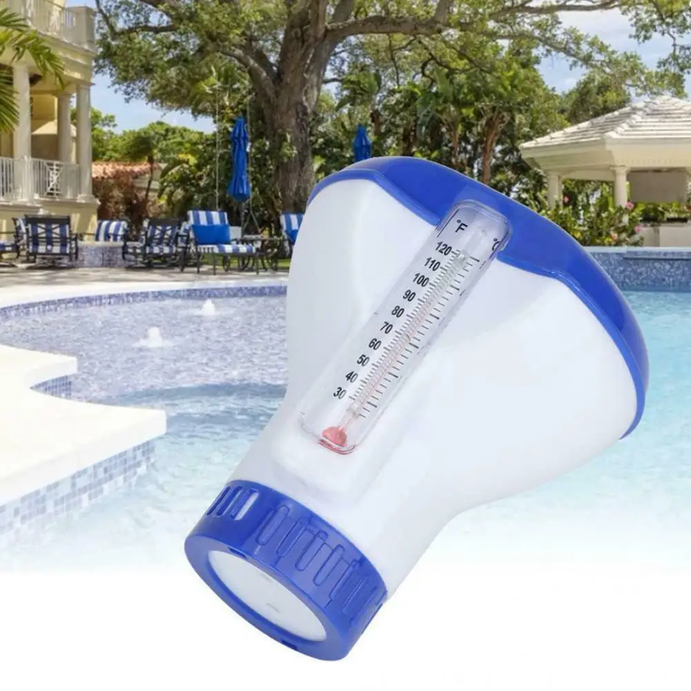

Floating Chemical Chlorine Tablet Automatic Dispenser with Thermometer Swimming Pool Disinfection AUG889
