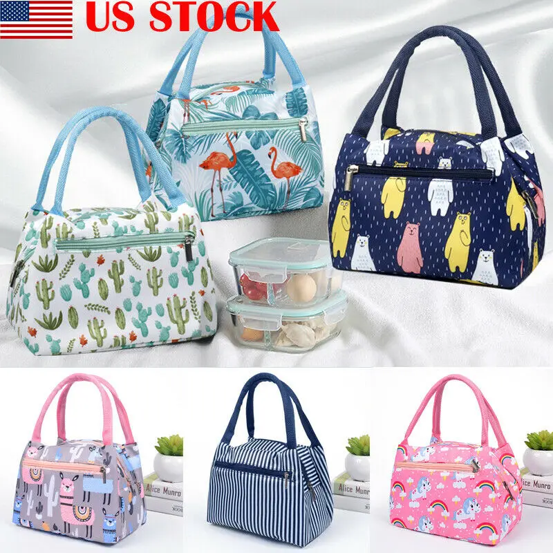 Изолированная сумка для ланча термоохладитель женщин детей пищевая коробка