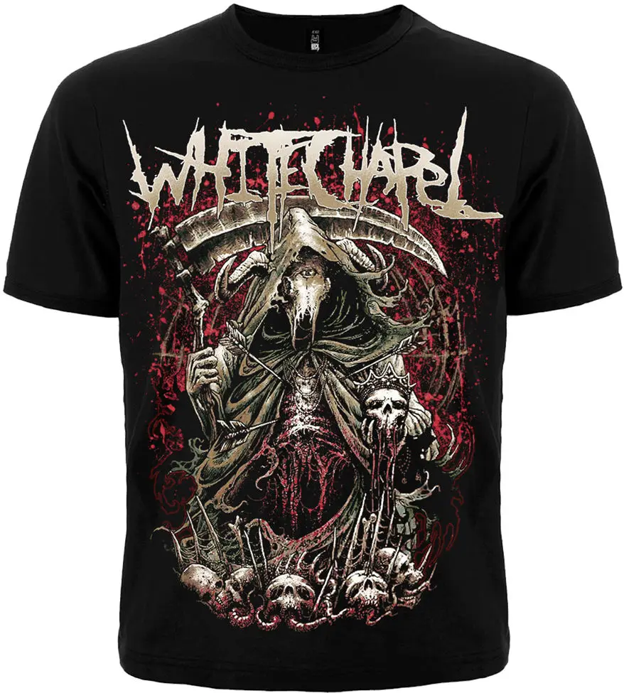 Футболка Whitechapel The King Is Dead новый разный размер металлическая лента Nation|Мужские