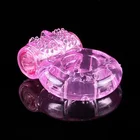 Силиконовые Кольца для пениса для задержки эякуляции, 3 шт., гибкий вибратор, вибрирующее кольцо для пениса, Стимуляция клитора для взрослых, секс-игрушки для мужчин