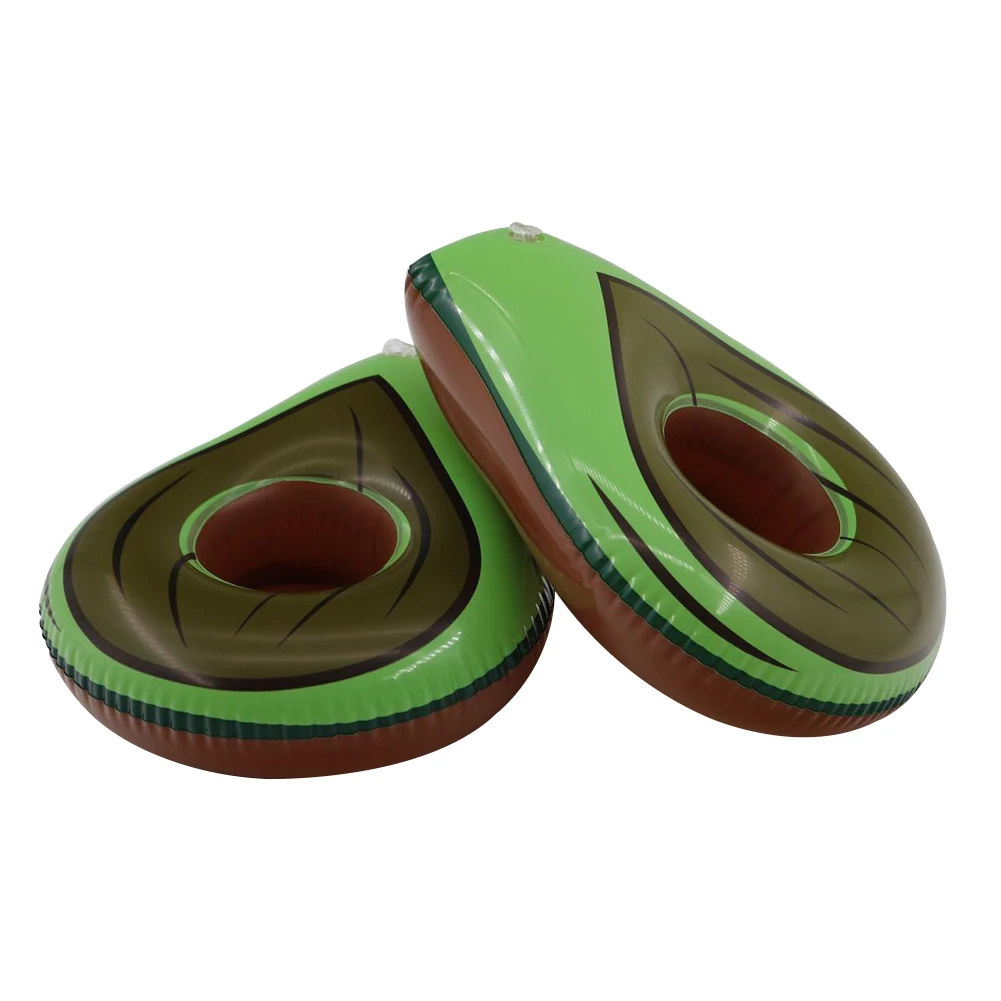 

Avocado Inflatable Cup Drink Stand Holder Coaster Floating Water Swimming Float Bathing Beach Pool Toy Party Beverage Coasters