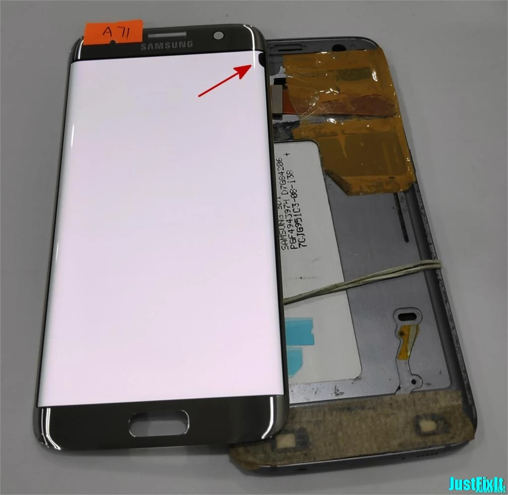 NO.A71 silver Color Для samsung Galaxy S7 edge G935F G935A G935FD сжигание тени и дефект ЖК-дисплей с сенсорным экраном дигитайзер - Цвет: NO.A71 silver Color