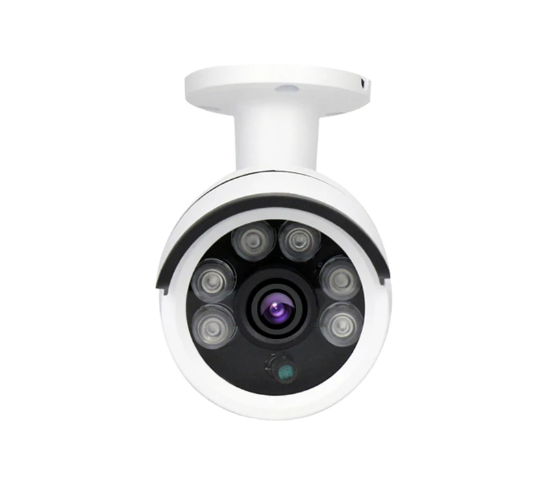 Шесть светодиодов водонепроницаемый IP66 Металл 5MP/3MP Hi3516D H.265+ 25Fps аудио POE безопасность Onvif наблюдения IP камера