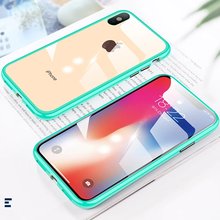 Green Магнитный адсорбционный чехол ярких цветов 360 на для iPhone 11 Pro MAX чехол из закаленного стекла для iPhone XS MAX XR X 7 8 Plus чехол на для айфон 11 Pro Max X XR XS MAX 7 8 плюс - Цвет: Green