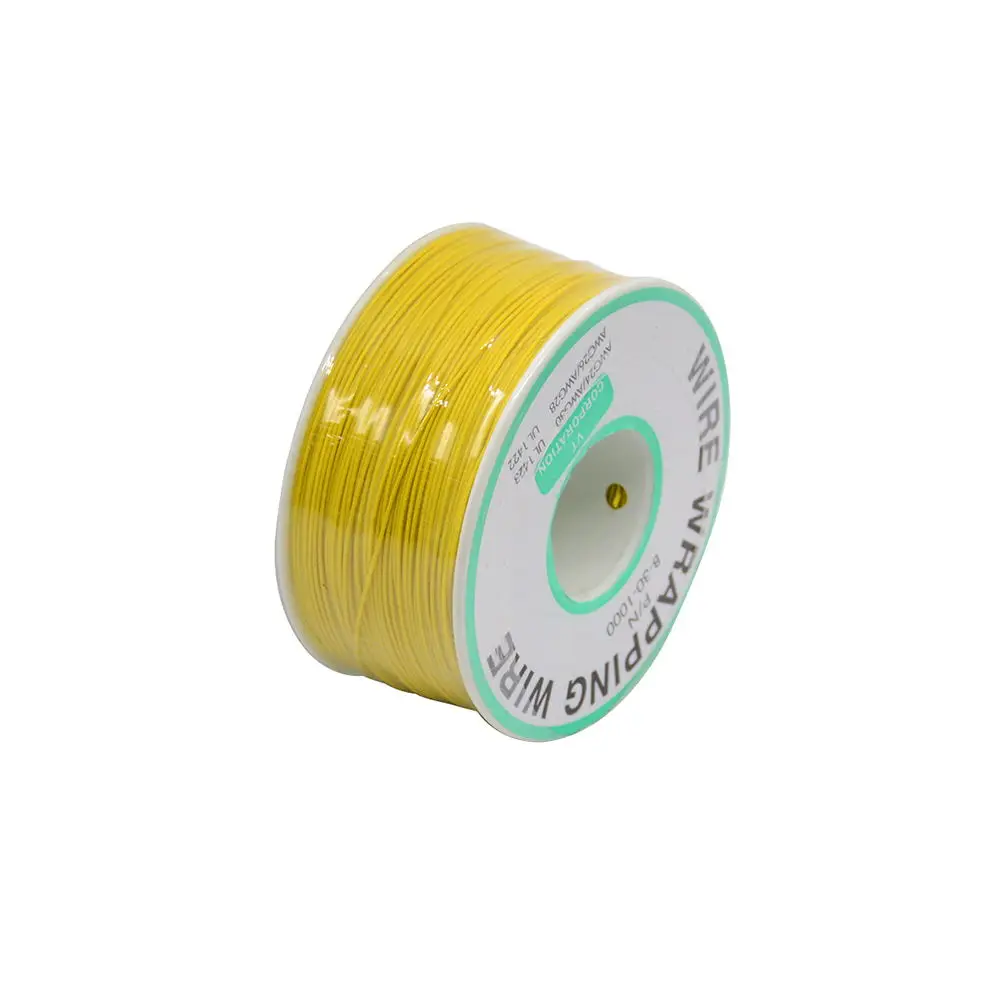 Yellow 250 м/лот 30 AWG Упаковка провода 10 Цвета одноцепочечной Медь кабель ОК провода электрические провода для ноутбука материнской платы припой - Цвет: Yellow