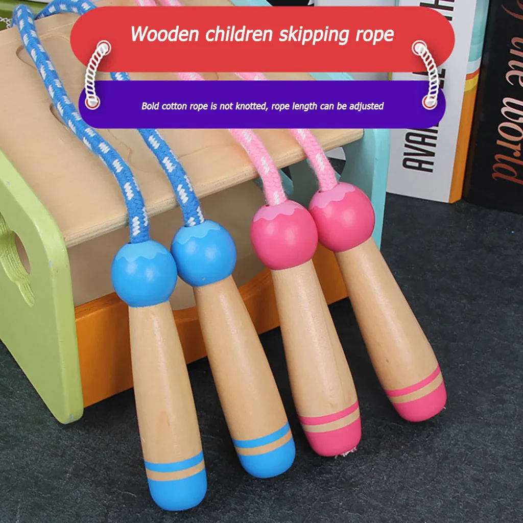 1 шт. детская деревянная Скакалка с деревянной ручкой|Спортивные игры| |