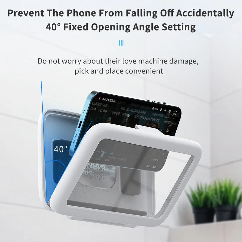 bathroom waterproof phone holder wall mount shower case anti fog 360° free rotation high sensitivity touch screen mobile holder free global shipp