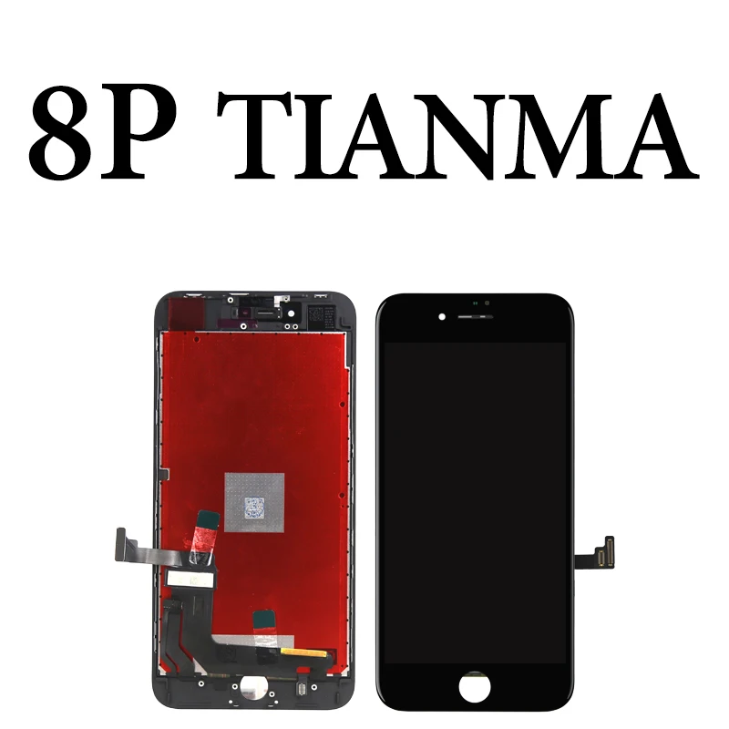 for iphone 8P Black AAAA+++ для iphone 6 6S 7 8 Plus ЖК Tianma для iphone X XR ЖК сенсорный экран Стекло сборка Бесплатный подарок без битых пикселей - Цвет: for iphone 8P Black