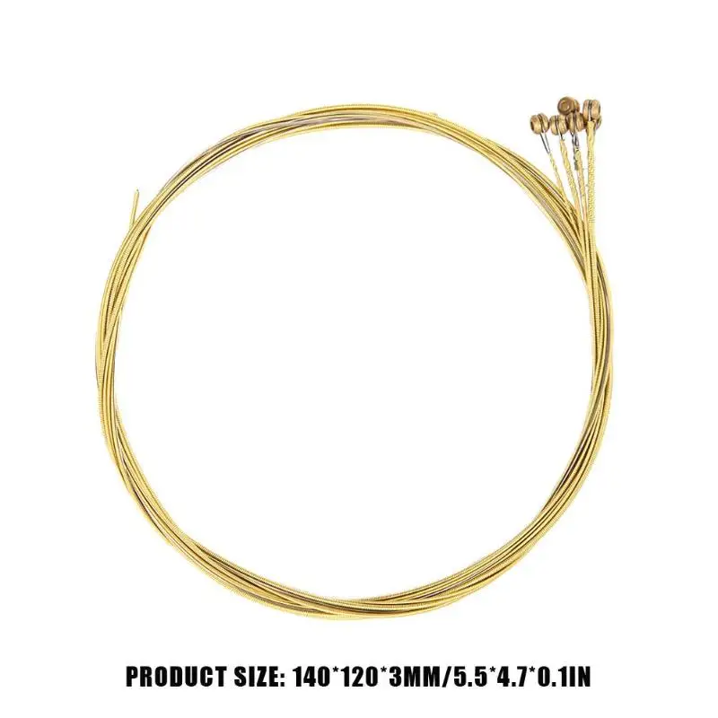 6pcs/set Durable Guitar Strings Not Easy to Damage Rust-proof Ballad Kits Copper Musical Instrument Part | Спорт и развлечения