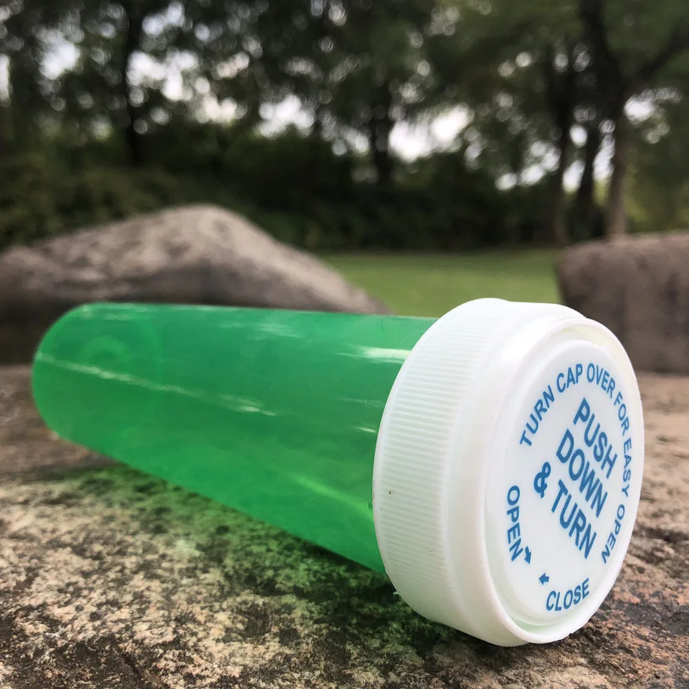 

GORDON Acrylic Plastic Storage Stash Jar 60Dram Push Down &Turn Vial Container Pill Bottle Case Box Herb Container