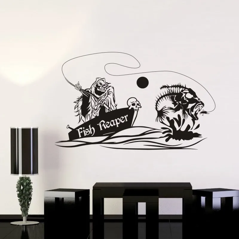Наклейка охотника на рыбок рыболовные снасти наклейки в дырочку для рыбалки
