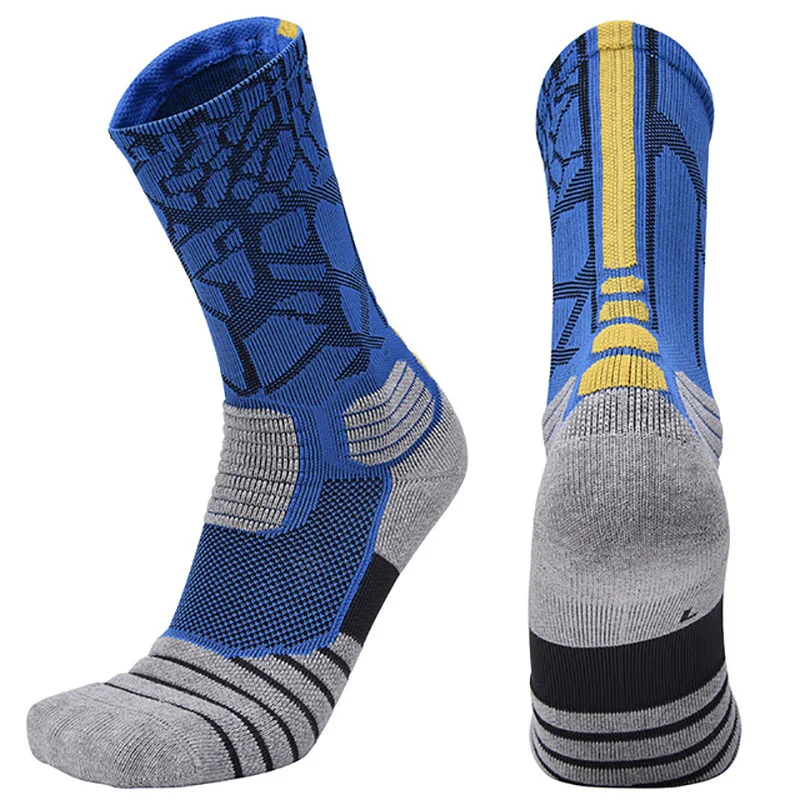 

USHINE High Quality New Outdoor Sports Elite Basketball Cycling Compression Cotton Towel Bottom Socks Men