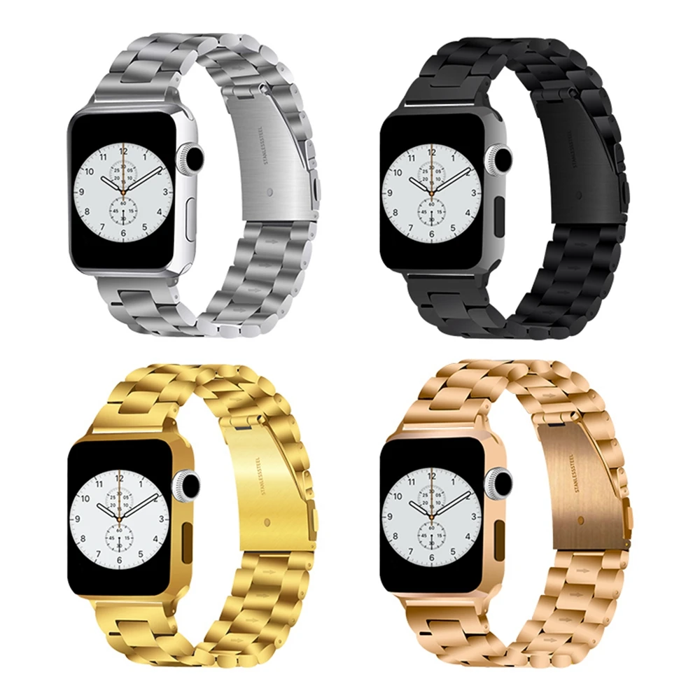 

Stainless Steel Strap For Apple Watch Band 6 5 SE 40mm 44mm Classic Watchband For IWatch Series 4 3 2 38mm 42mm Metal Wristband