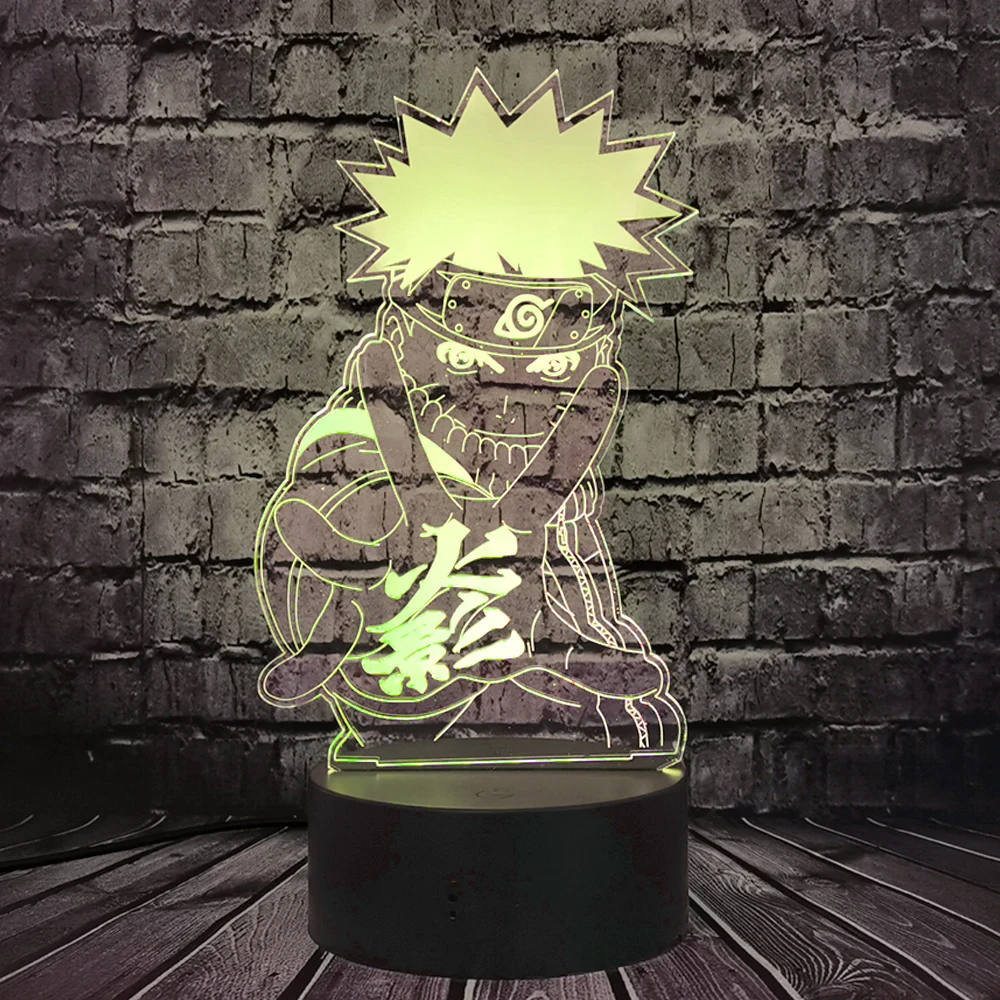 Япония аниме тема 3D эффект Иллюзия светодиодсветодиодный акриловая удзумаки 7