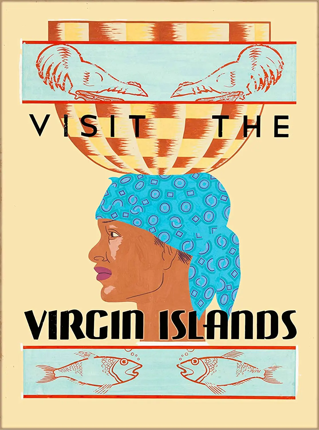 

POUDBDH Visit The Virgin Islands St. Thomas St. Croix Caribbean Island Sea Vintage Travel Advertisement Art Wall Metal Signs