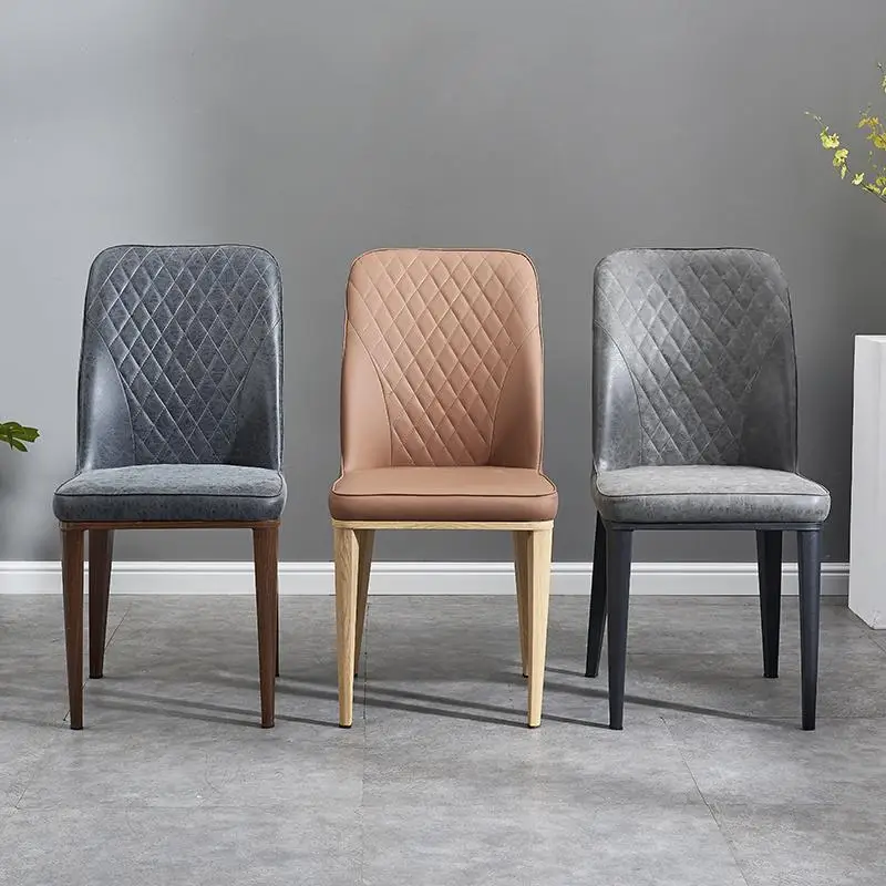 Современный Кожаный Стул Для дома и отеля имитация дерева технология ткани для