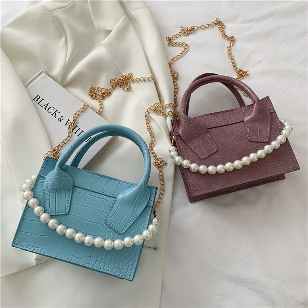 

Модная женская сумка-мессенджер через плечо из искусственной кожи с тиснением под аллигатора, однотонная Повседневная Дамская сумочка на ц...