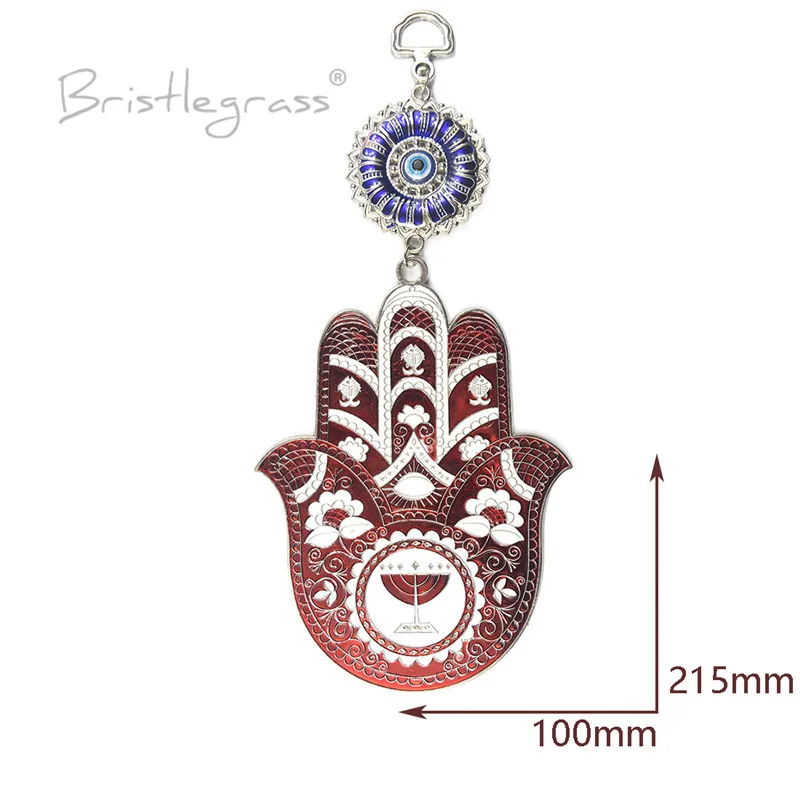 BRISTLEGRASS турецкий синий сглаза рука Фатимы в виде вьющегося стебля с цветами на