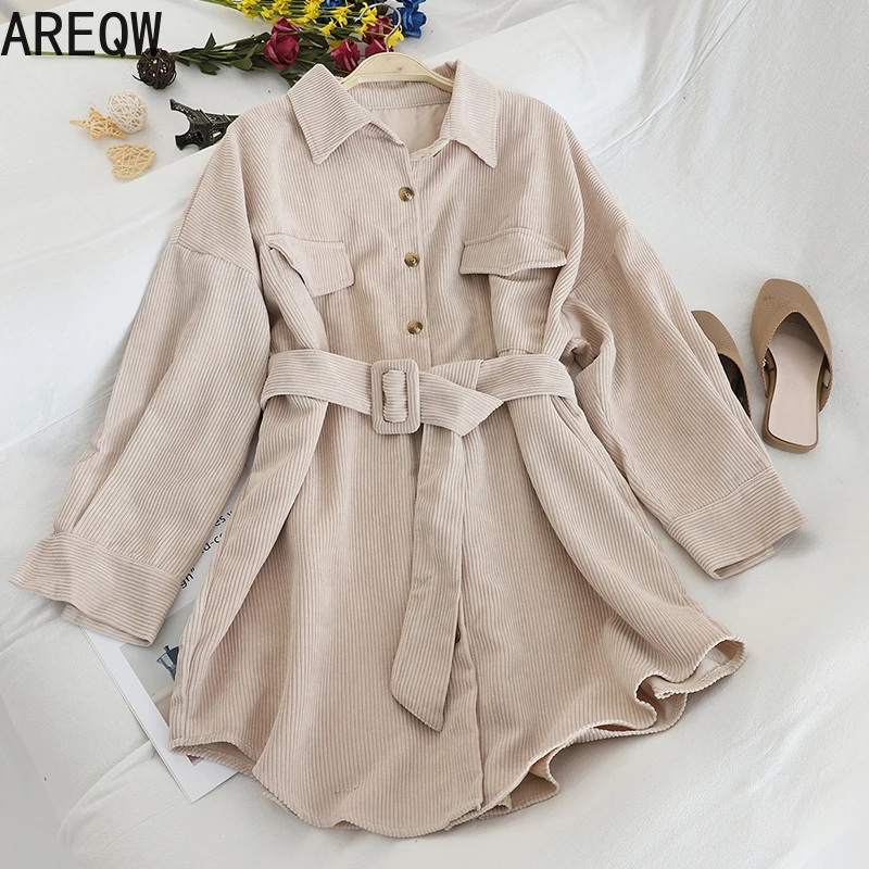 Осенняя Новинка 2020 Вельветовая рубашка для женщин с лацканами вельветовые топы