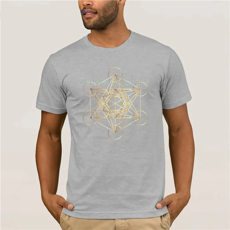 Модная мужская футболка с принтом брендовая коротким рукавом Метатрон s Cube Sacred