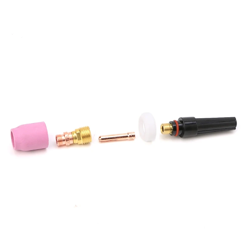 

Durable 5PCS Tig Welding Torch Stubby Cup Gas Collet Body Lens Kit Fits for all WP-17/18/26 series air cooled welding torches