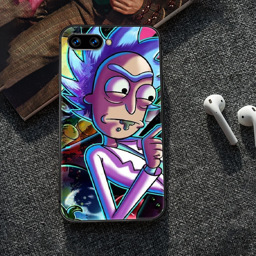 

Cartoon Rick Anime Morty Phone Case Cover Hull For HUAWEI honor 7a 8 8s 8a 8x 9 9x 10 20 i Lite Pro black Bumper Silicone Prime