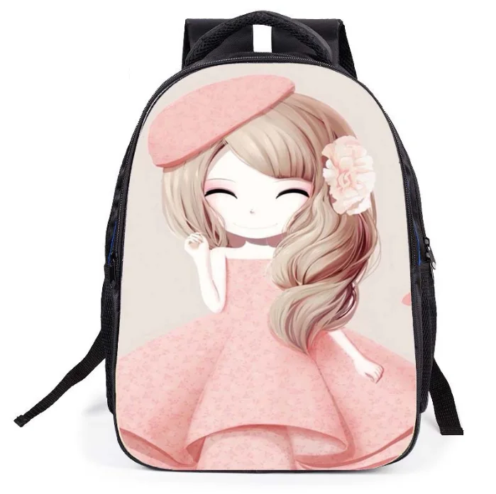 Модный милый мультяшный рюкзак для девочек с рисунком камелии детские школьные