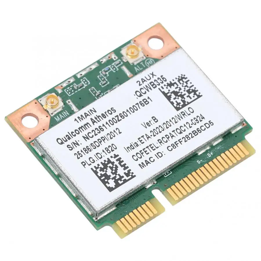 Беспроводная сетевая карта Qualcomm Atheros AR9565 QCWB335 150 м Mini PCI E Bluetooth универсальная