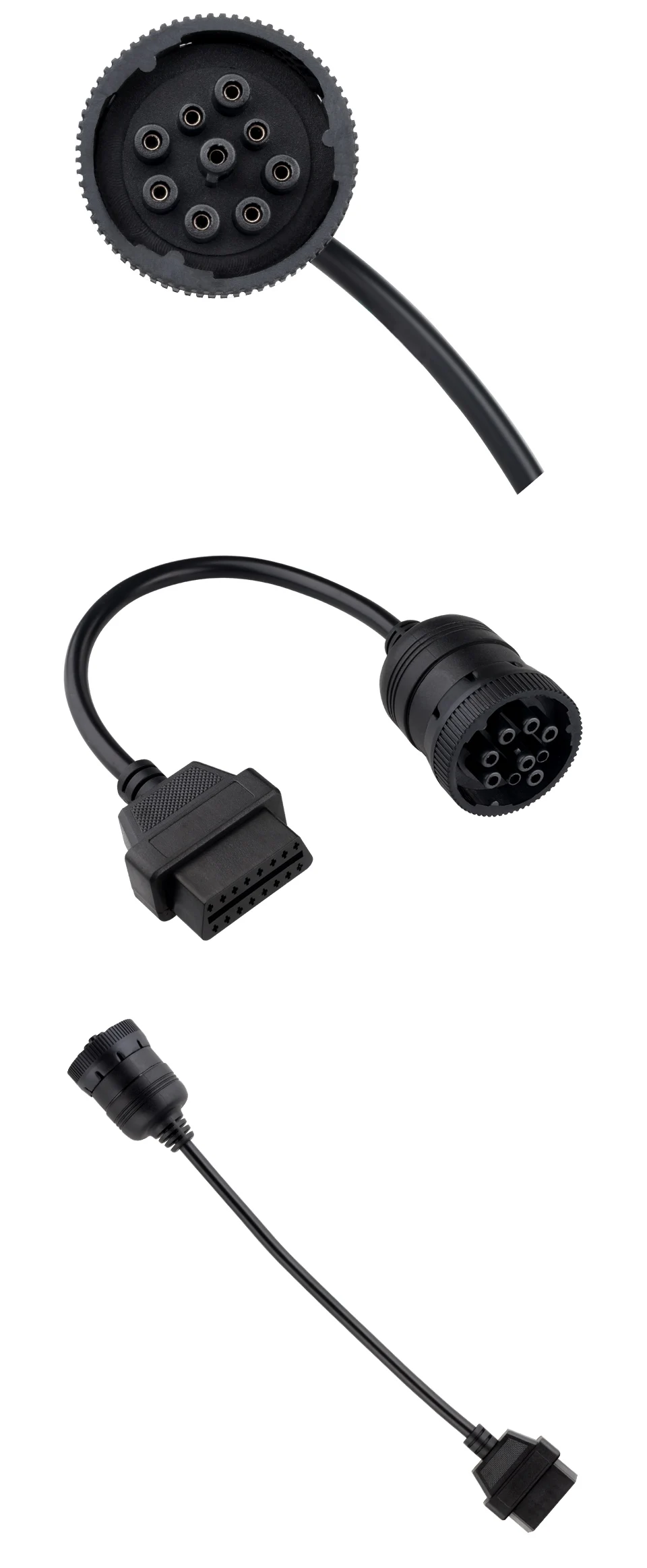 Высокое качество OBD2 Женский 16pin к Deutsch J1939 9pin грузовик OBD II диагностический инструмент obd2 Соединительный кабель для автомобиля гаражный инструмент