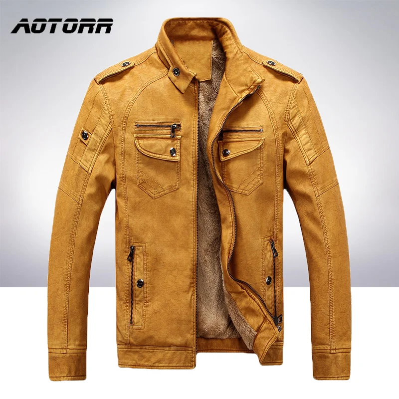 Кожаная куртка для мужчин Пальто 4XL брендовая Высококачественная верхняя одежда