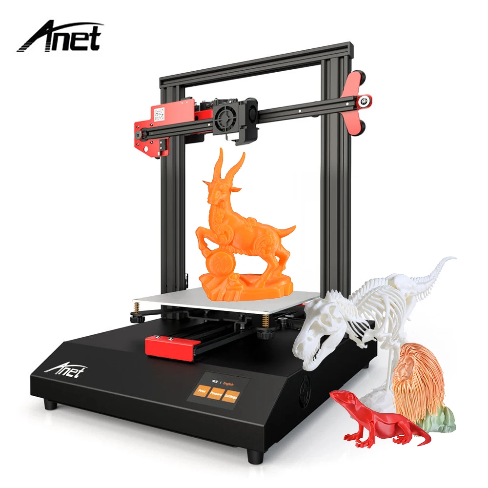 3d принтер Anet ET4 с 2,8 дюймовым цветной сенсорный экран, печать на выходе из строя/Обнаружение ниток/автоматическое выравнивание