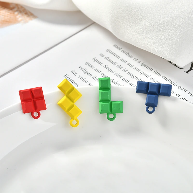 Интересные креативные милые гвозди для Тетрис серебро 925 пробы игла рукоделия