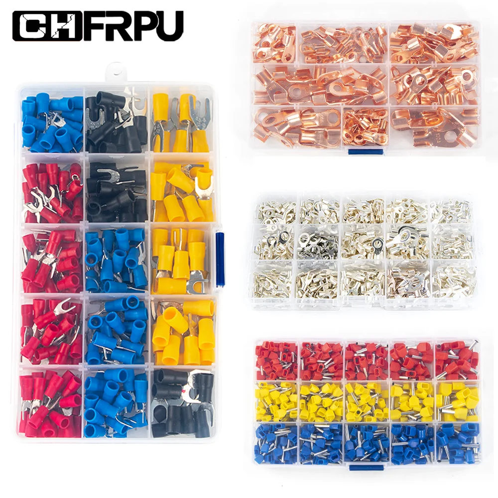 

Assorted Insulated Cable Connector Electrical Wire U/O/Tube-type crimping butting terminal auto parts kit Combination box