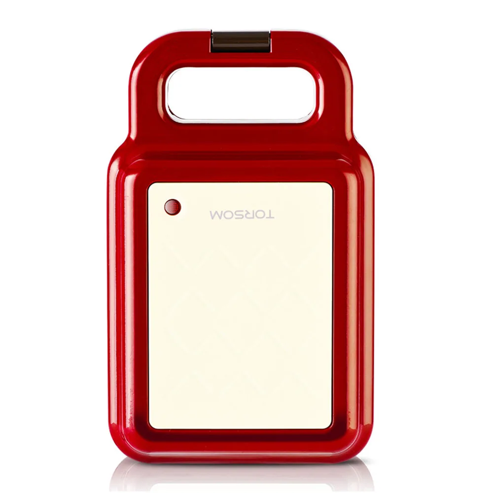 Red 220V электрическая машина для производства сэндвич может изменить вафельный противень дома Многофункциональный антипригарное покрытие машина для завтрака сосисочница - Цвет: Red