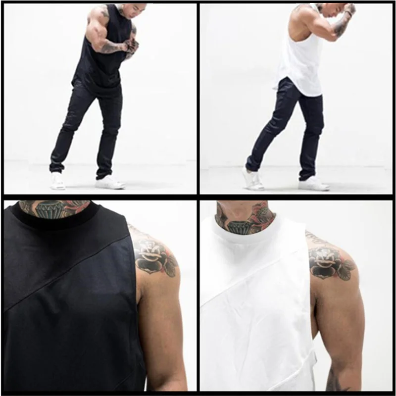 

Muscle Guys New Brand gym clothing Fitness Men Tank Top sporting Vest Bodybuilding Stringer cotton sexy Undershirt men