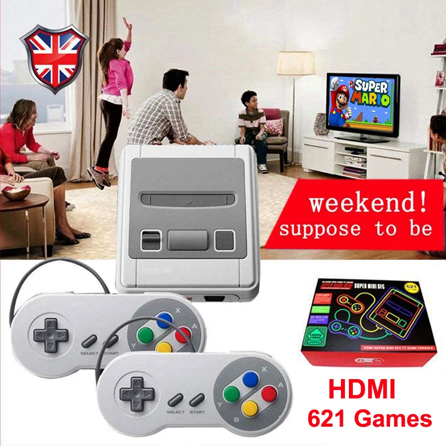 Супер SNES Mini HD Семья ТВ 8 бит видео Игровая приставка Выход портативная игровая
