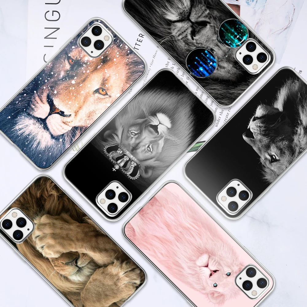 Чехол KISSCASE Lion с животными для iPhone 11 Pro XR XS MAX 6 6S 7 8 Plus X 10 мягкая задняя крышка из ТПУ