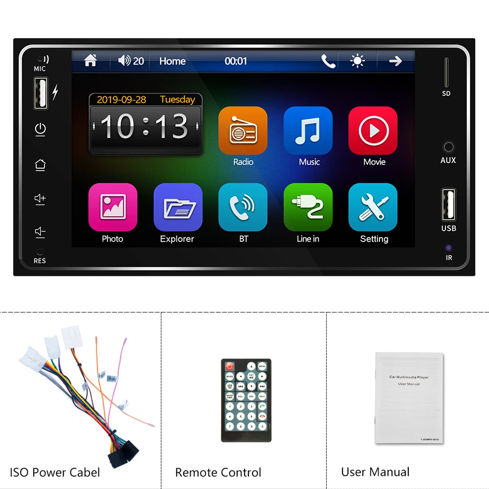 

Podofo 2din Car Radio Android/IOS Link FM Car Multimedia Player 2 DIN autoradio For Toyota Corolla Universal 2din Auto Stereo