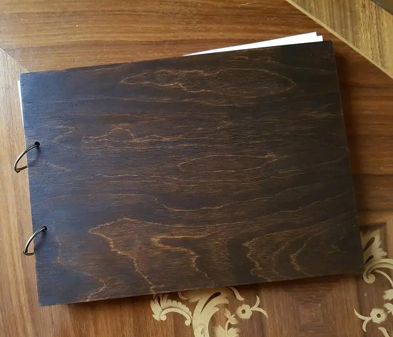 Свадебная Гостевая книга пользовательские фотофоны свадьбы в деревянном альбом