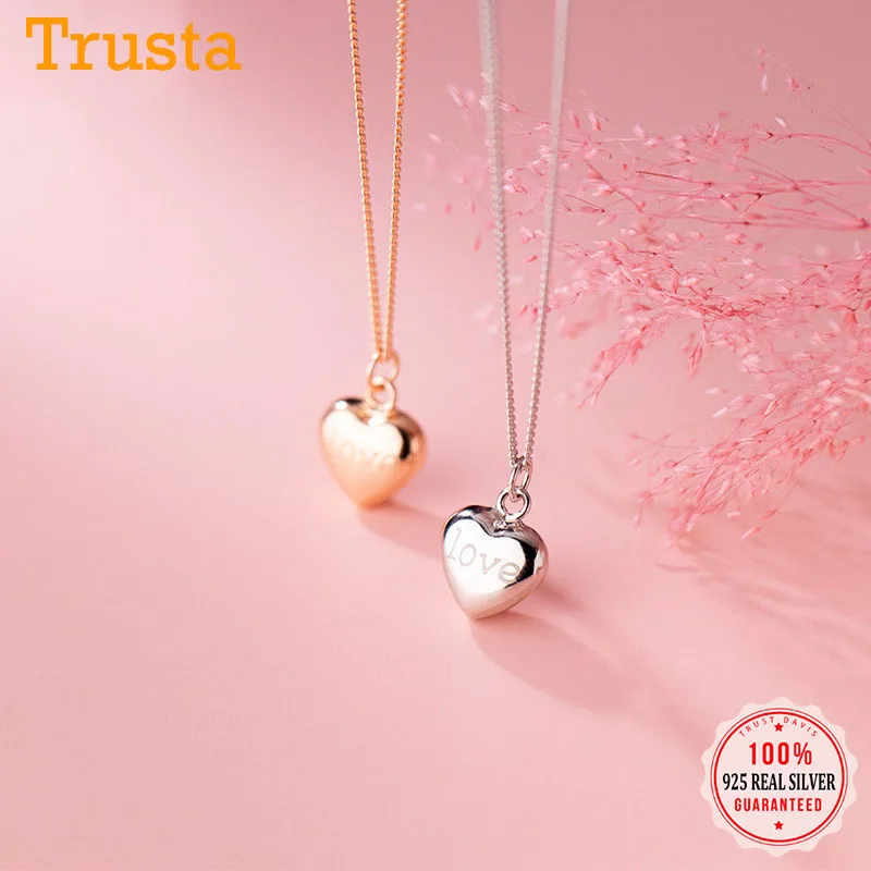 

Trustdavis Real 925 Sterling Silver Sweet Romantic Heart Love Pendant For Fashion Women Wedding Party Fine S925 Jewelry DB1113