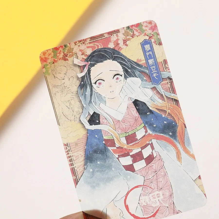 

16pcs/set Japan Anime Demon Slayer Cosplay Photos Card Kimetsu No Yaiba Kamado Nezuko PVC Cards Card Toys Gift for Children