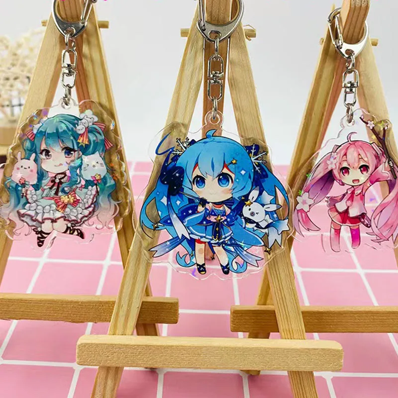 

HMES Creative Japanese Anime Keychain Acrylic Key Pendant Men And Women Couple Keychain Jewelry Gift