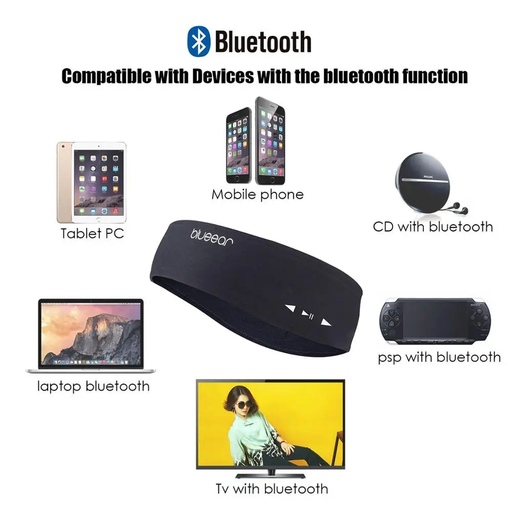 Bluetooth-наушники для сна музыкальные спортивные Напульсники мужчин и женщин