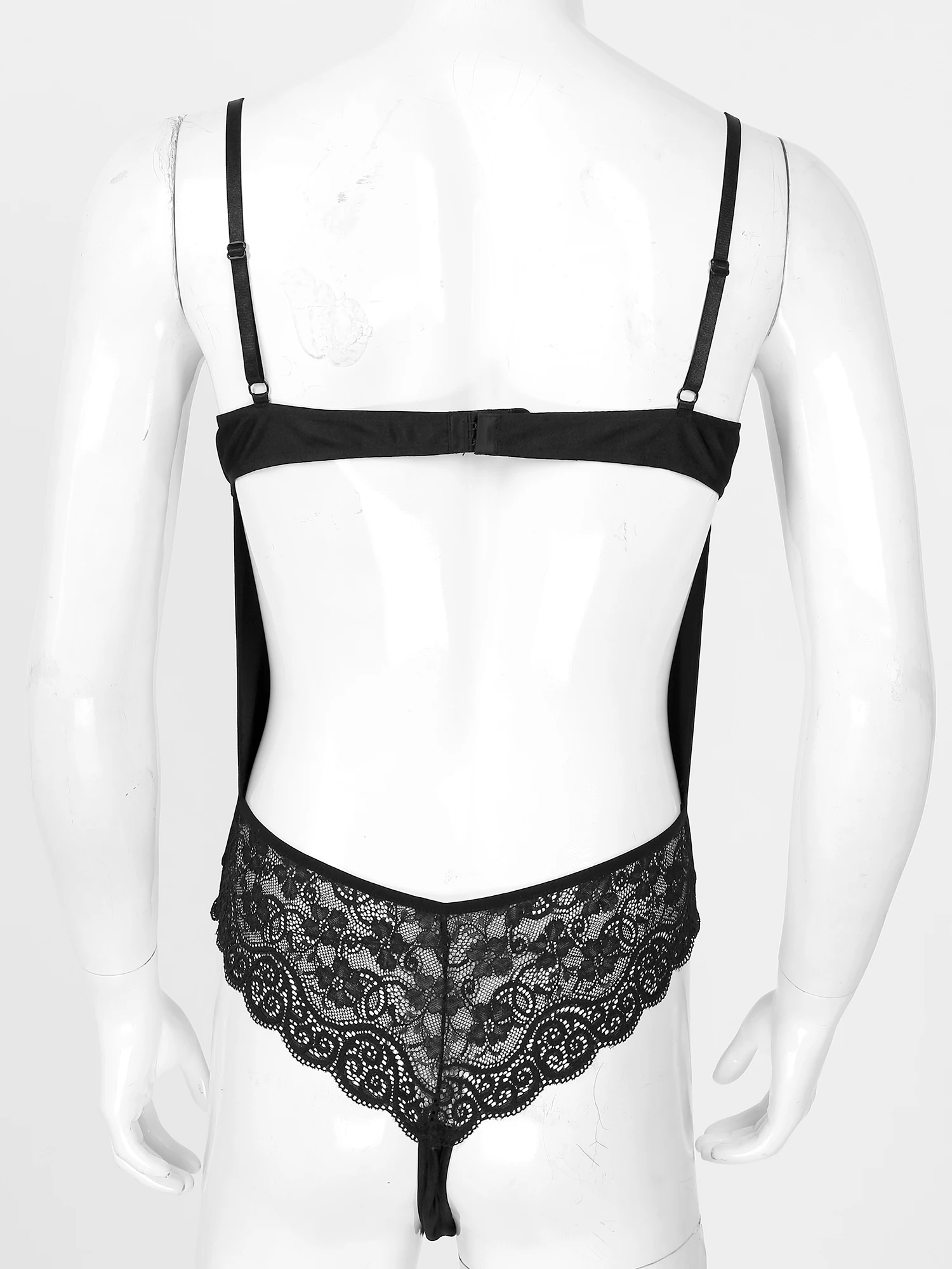 Пикантная мужская пижама одежда для сна в стиле Сисси прозрачное кружевное