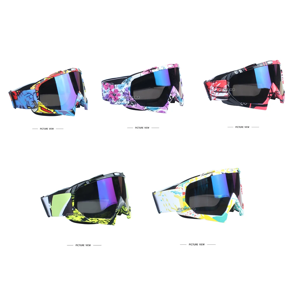Антибликовые очки для мотокросса модные спортивные шлем питбайка мотоцикла