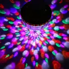 Сценический светодиодный RGB мини-светильник для диджея, источник питания для сцены, лампа для дискотеки, вечеринки, Кристальный домашний Волшебный шар, вращающийся цветной светодиодный светильник