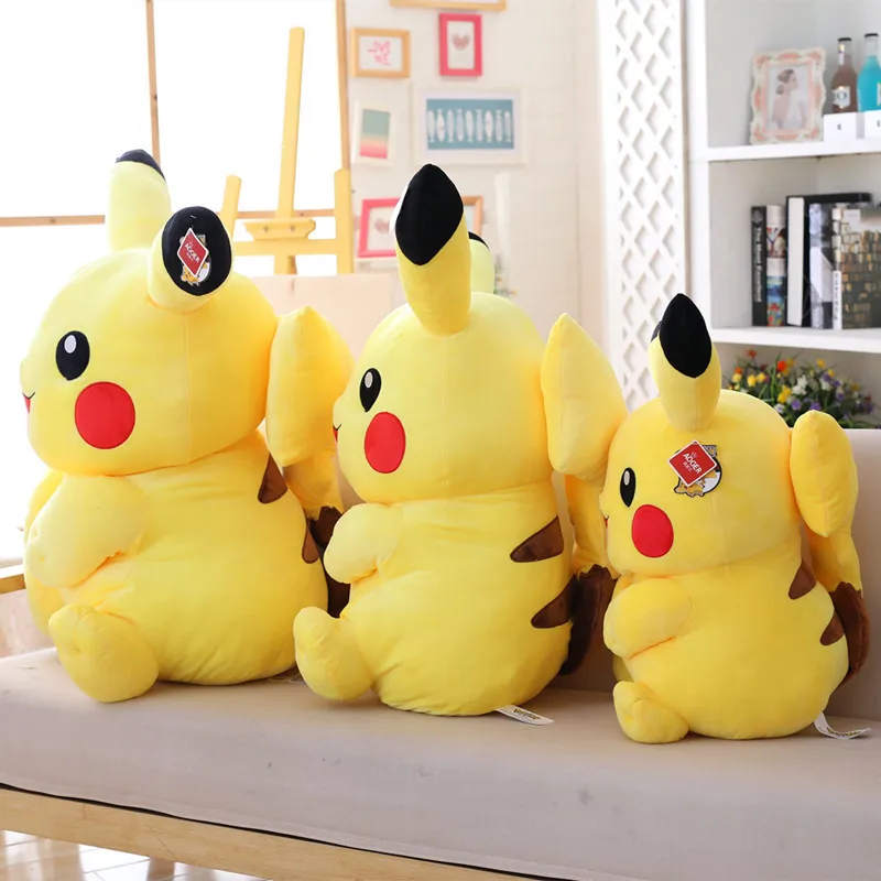 

Kawaii Oversized Pikachu Plush Doll Cute Japanese Anime Cartoon Pillow Yellow Elf Plush Toy For Babies And Children