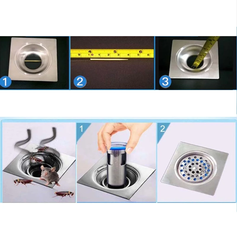 

304 Stainless Steel Deodorant And Insect Proof Floor Drain Core Deep Water Seal U-type Bathroom Toilet Sewer Drain Core